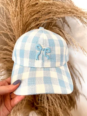 Bow Baseball Cap - Blue